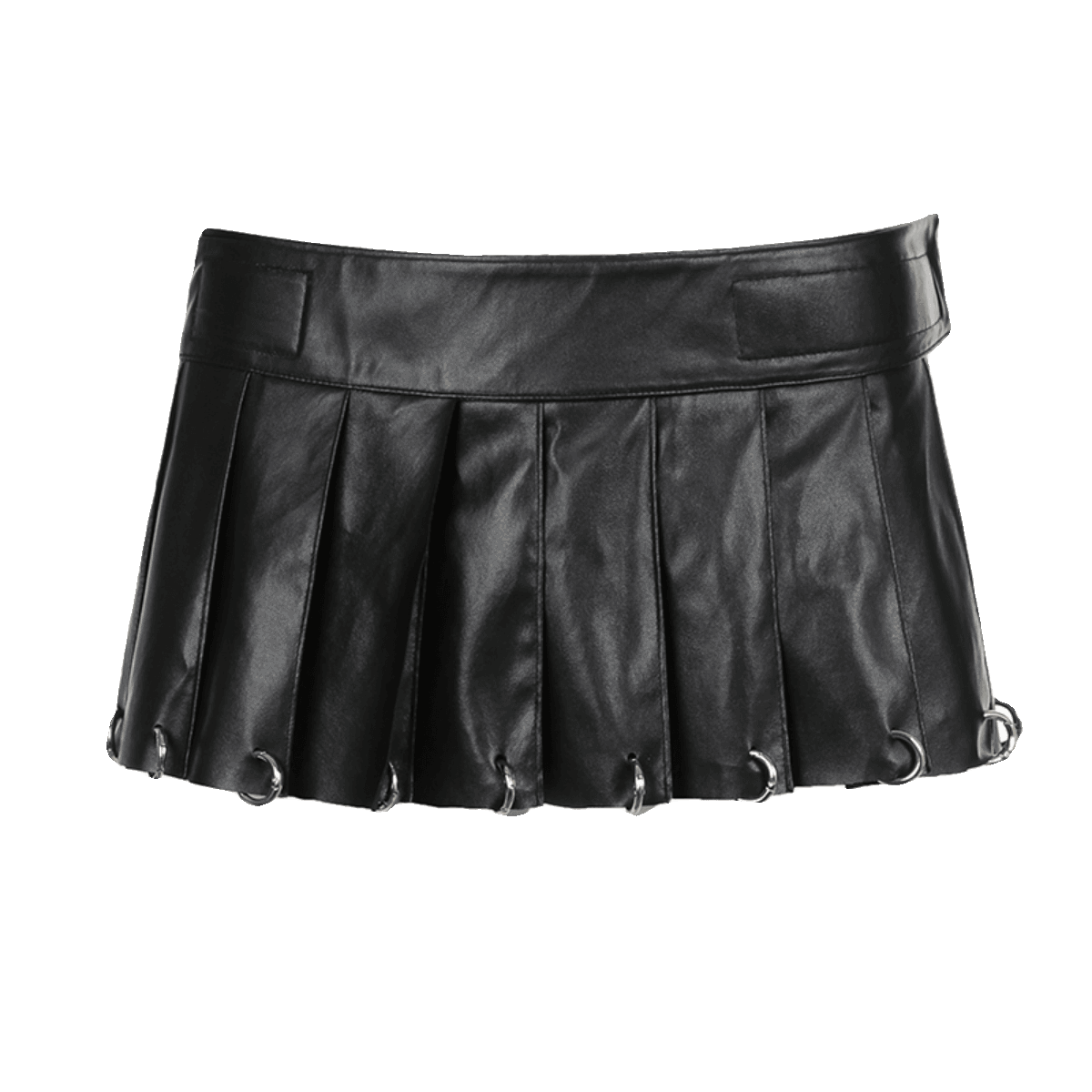 パンクファッション  スパイクスタッズ付きプリーツミニスカート