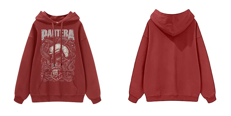パンクファッション 重厚な蛇骸と髑髏パーカー