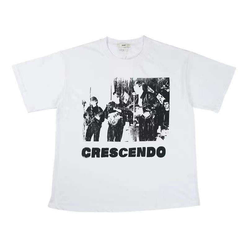 パンクファッション  パンクバンドプリント オーバーサイズTシャツ