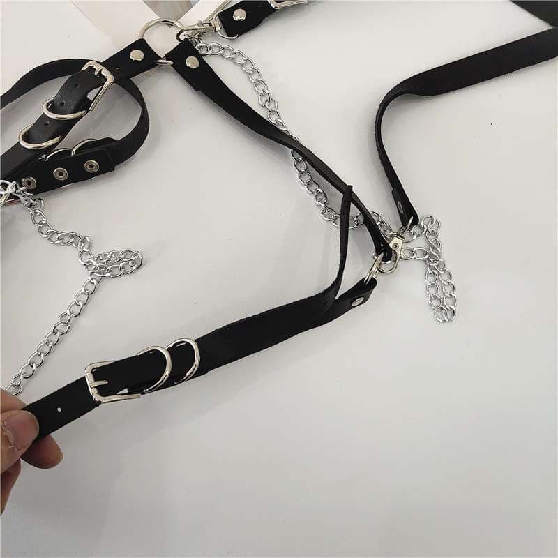 パンクファッション パンク風ハーネスガーターベルト