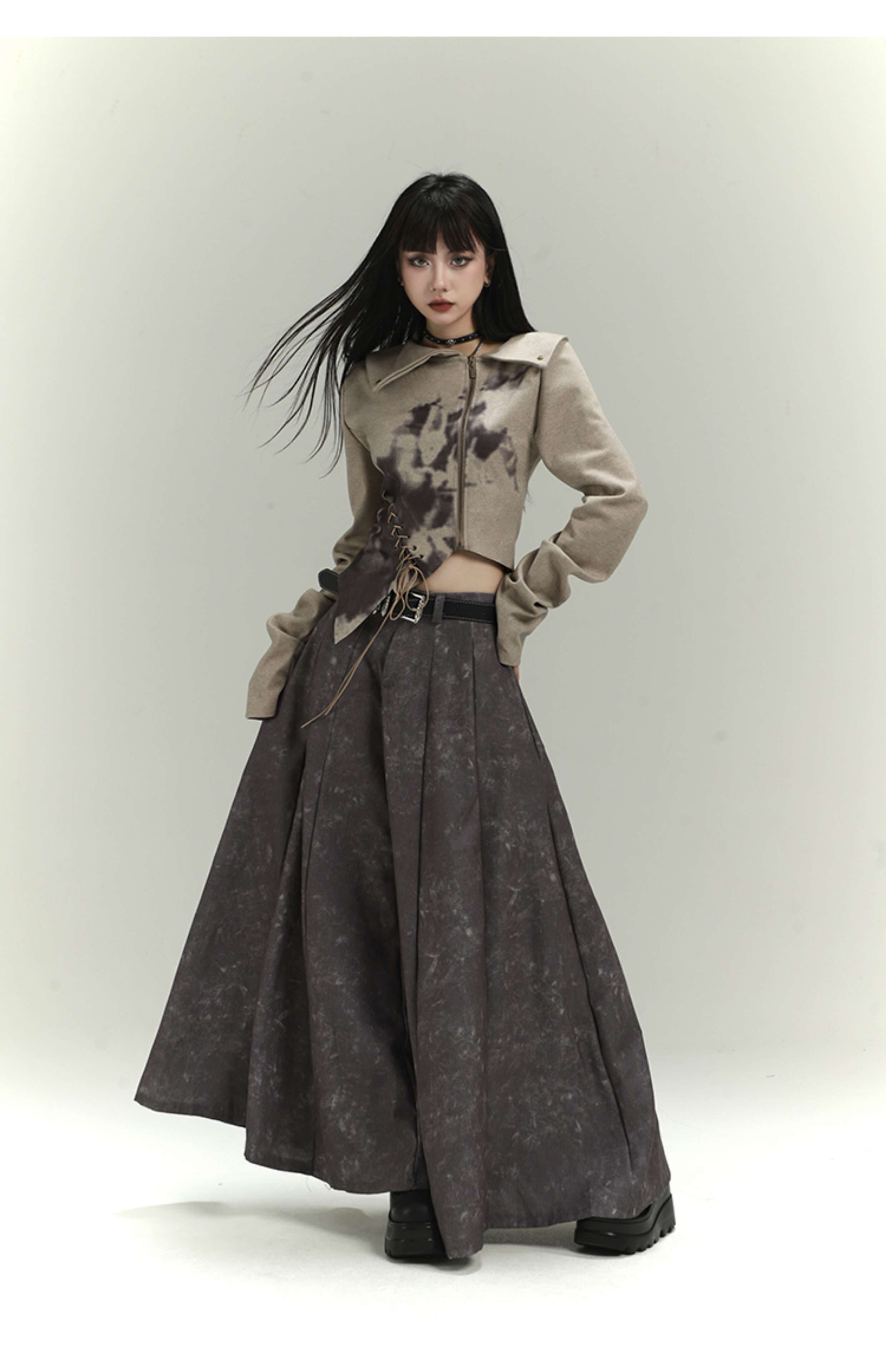 パンクファッション パンク風マキシスカート