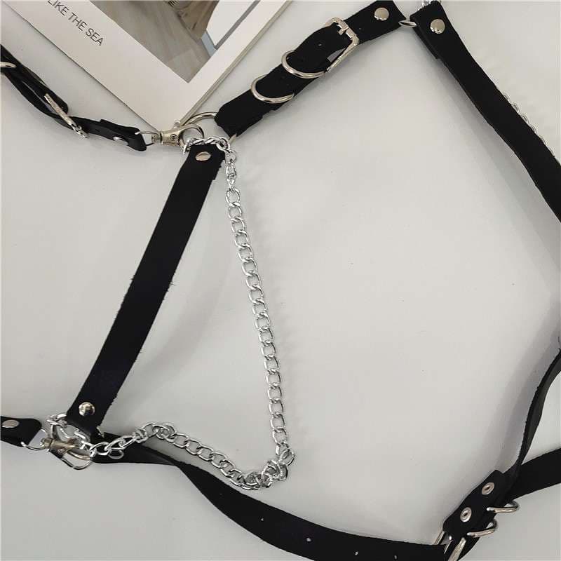 パンクファッション パンク風ハーネスガーターベルト