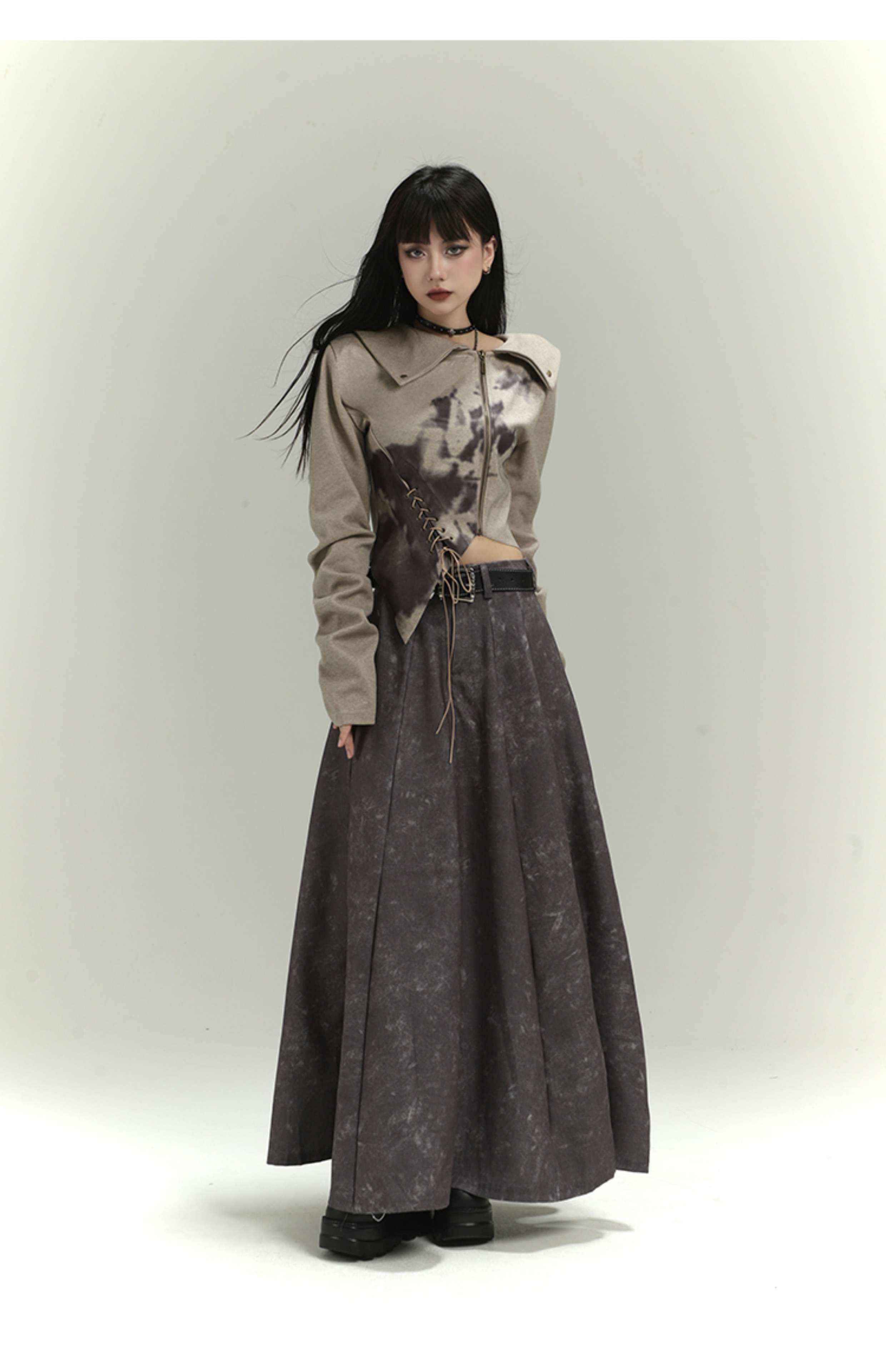 パンクファッション パンク風マキシスカート