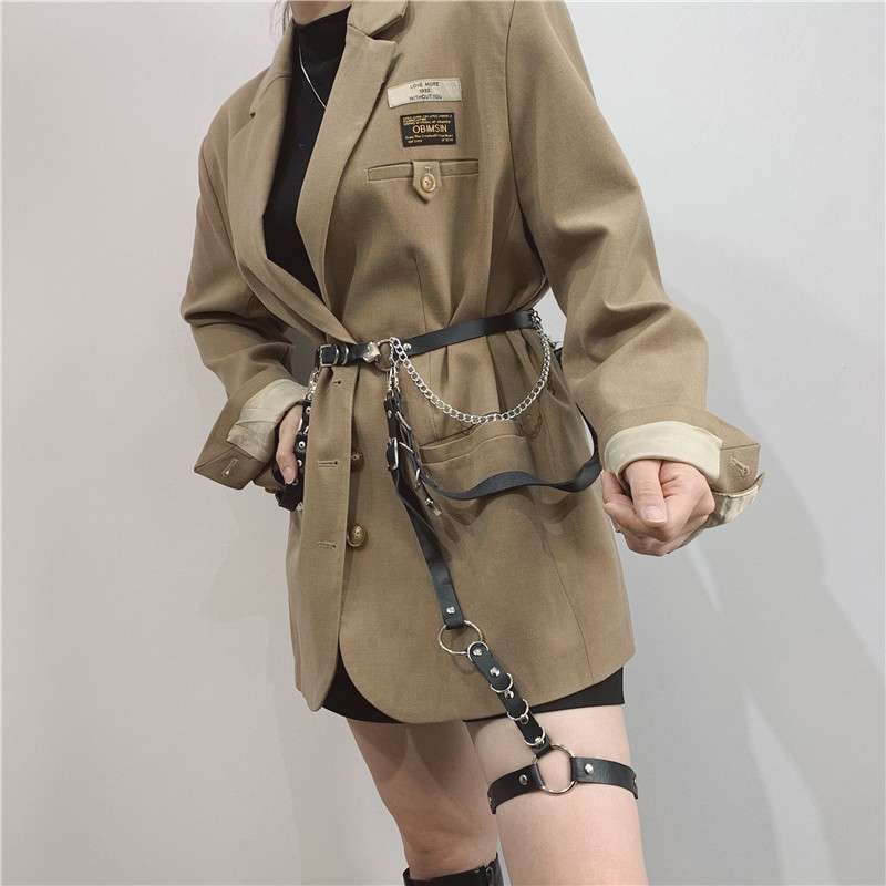 パンクファッション パンク風ハーネスガーターベルト