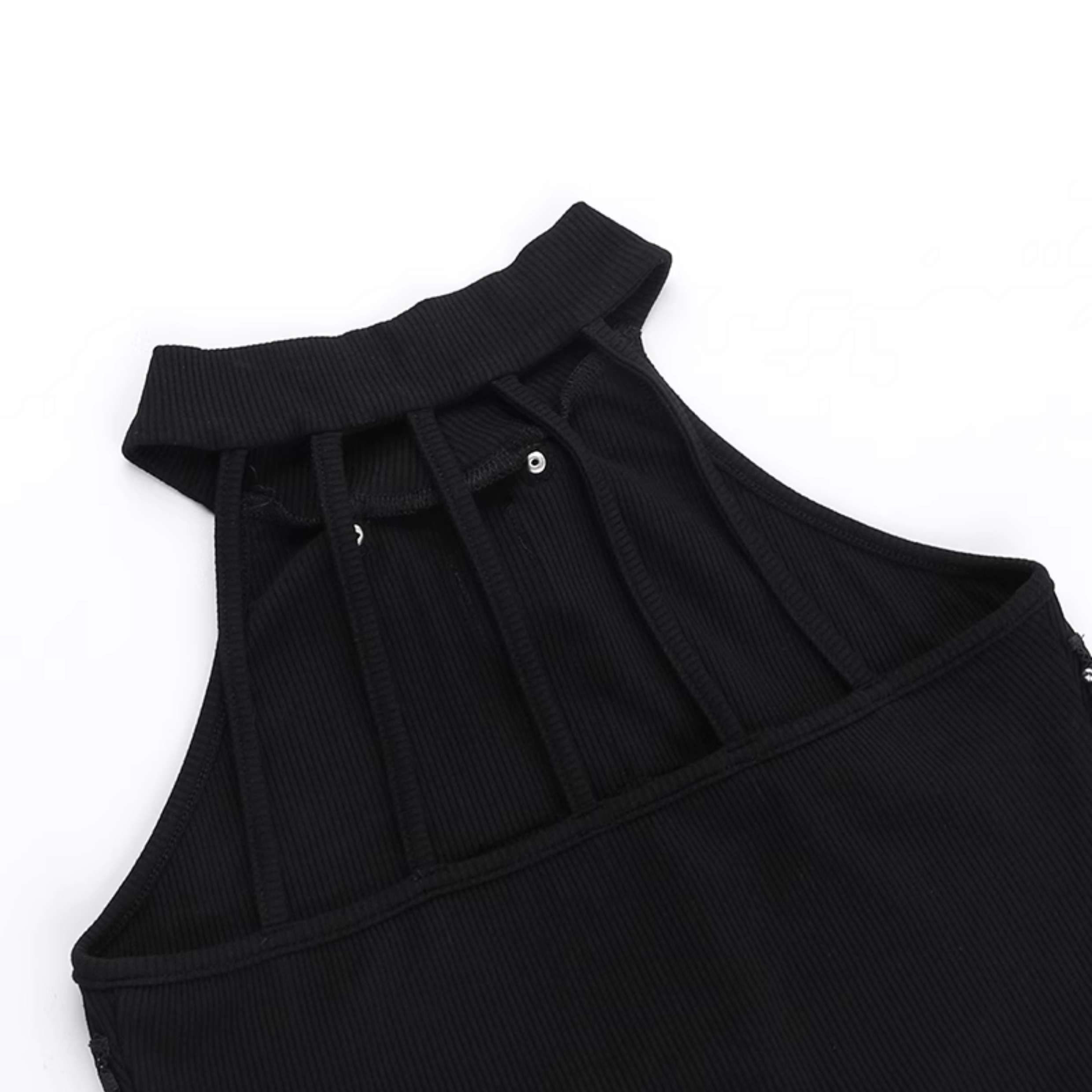 パンクファッション 棘付き首輪タンクトップ