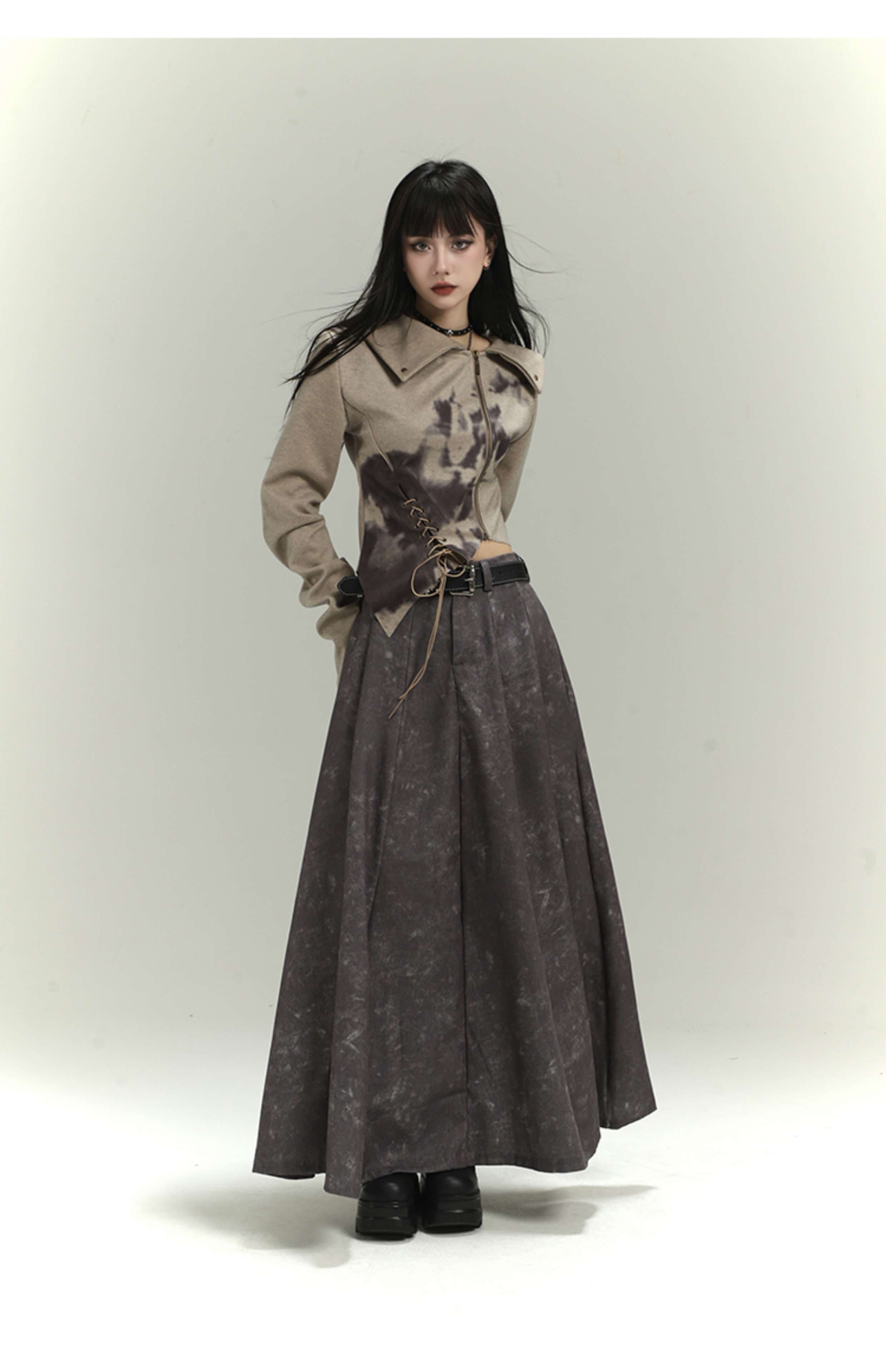 パンクファッション パンク風マキシスカート