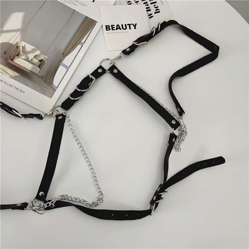 パンクファッション パンク風ハーネスガーターベルト