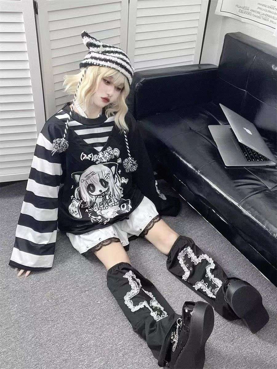 パンクファッション  アニメキャラクター パンクロックTシャツ