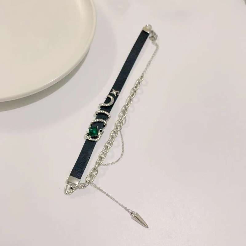 （非表示）重複_パンクファッション  蛇モチーフ付きスパイクチョーカー