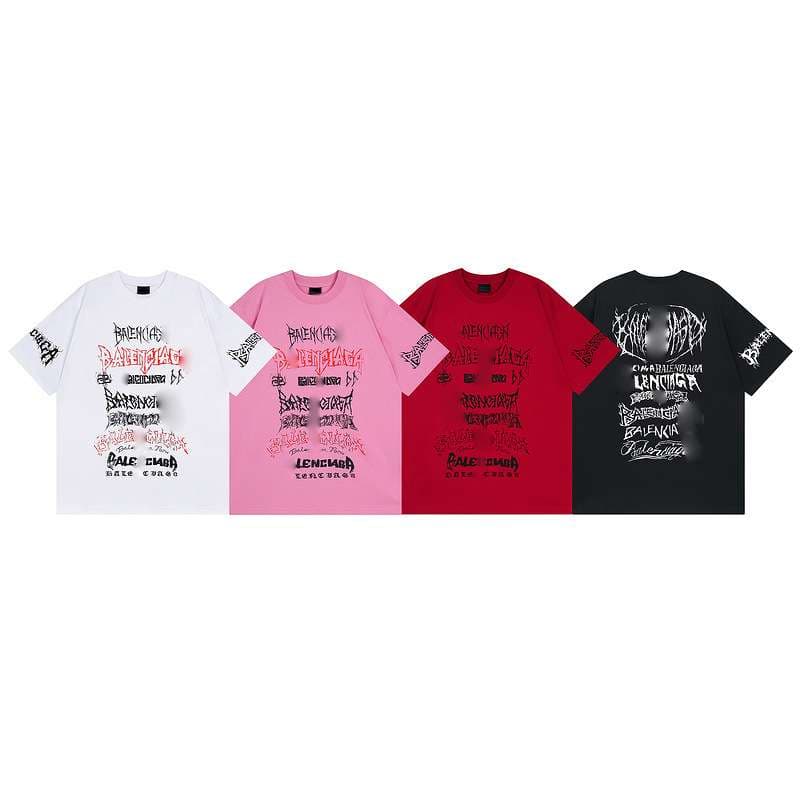 パンクファッション グラフィティプリント オーバーサイズ Tシャツ