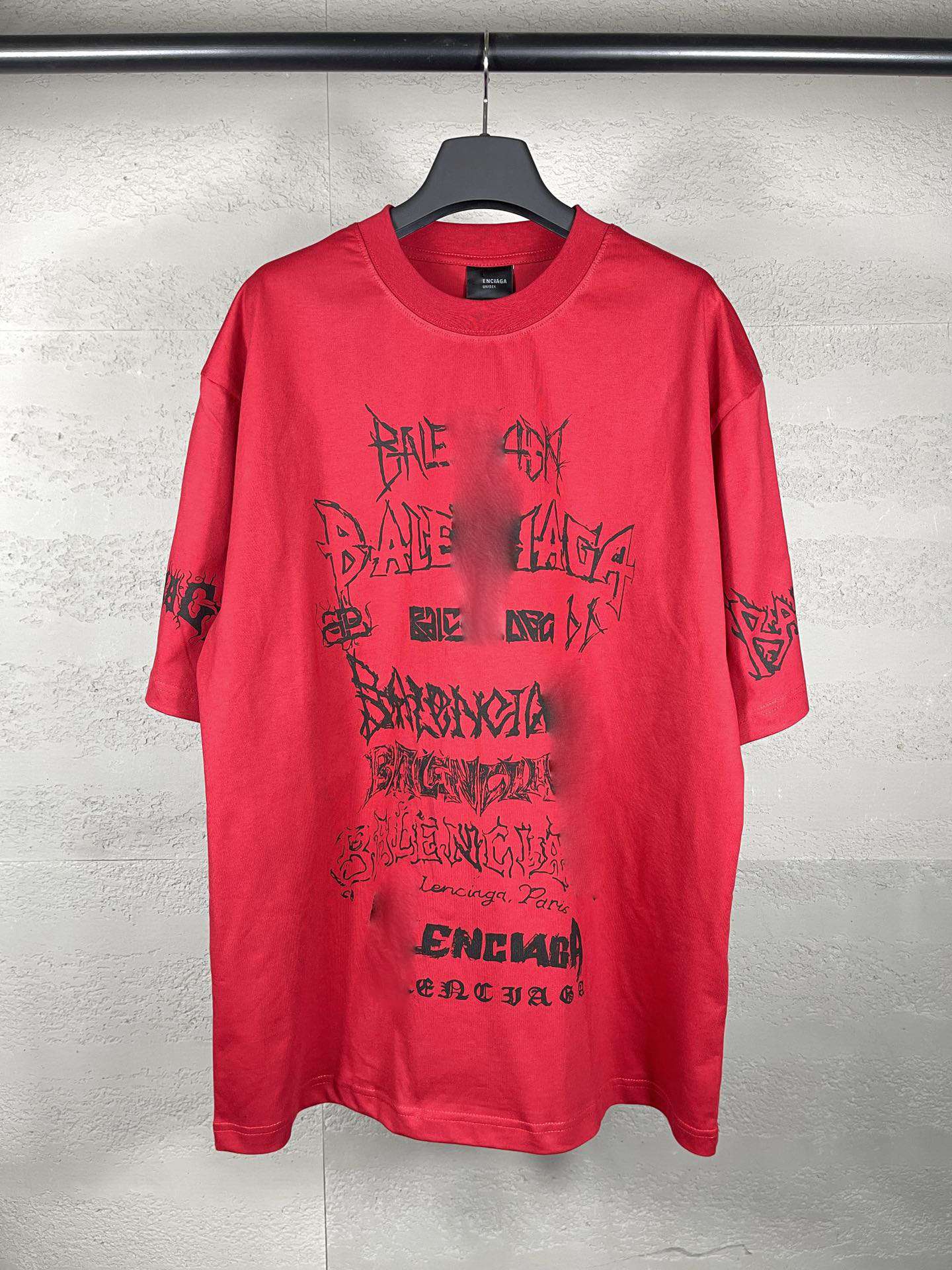 パンクファッション グラフィティプリント オーバーサイズ Tシャツ