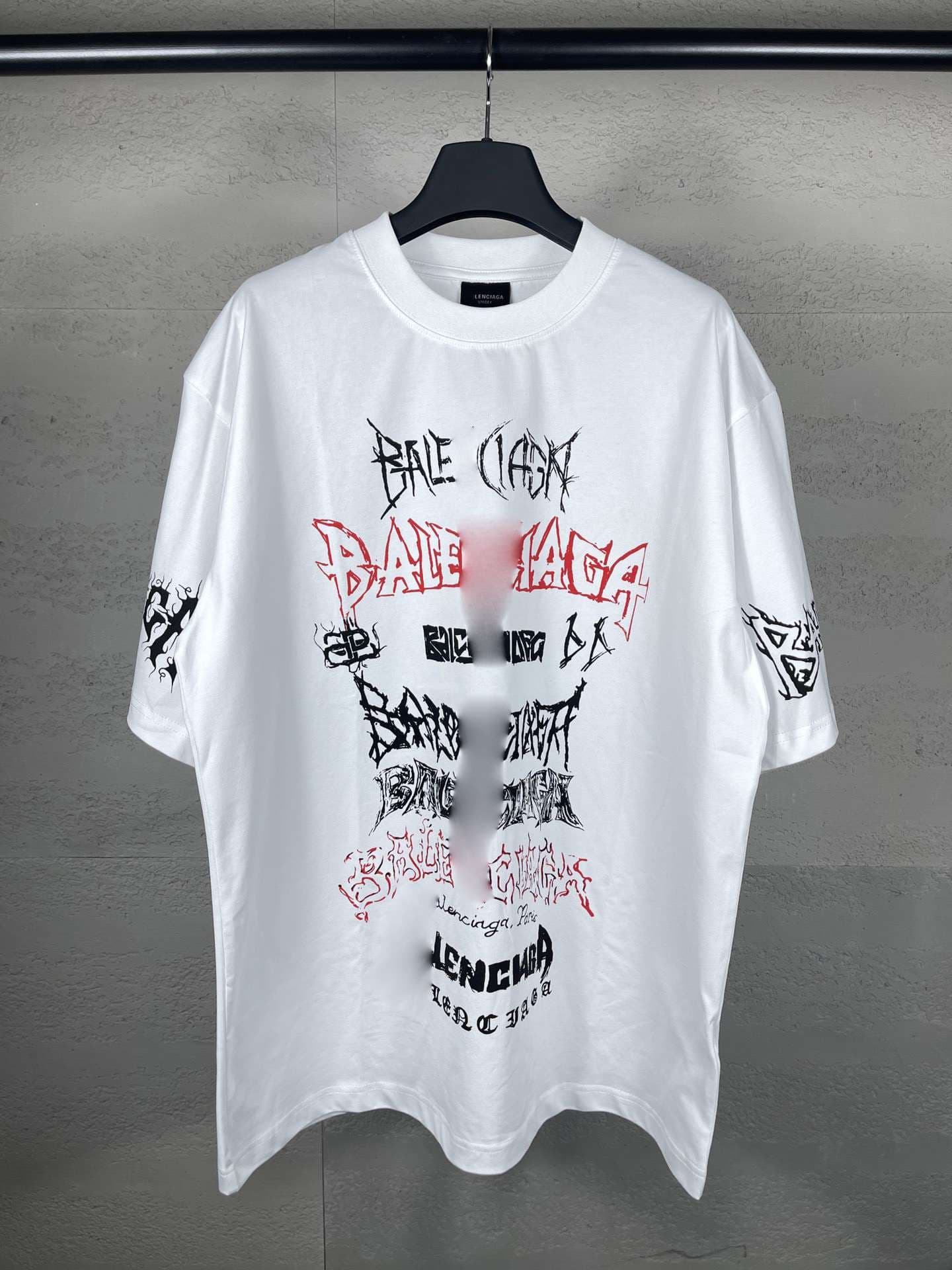 パンクファッション グラフィティプリント オーバーサイズ Tシャツ