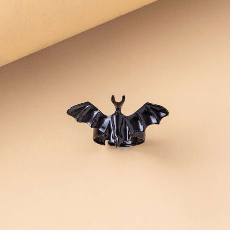 パンクファッション コウモリの翼デザイン ゴシックリング