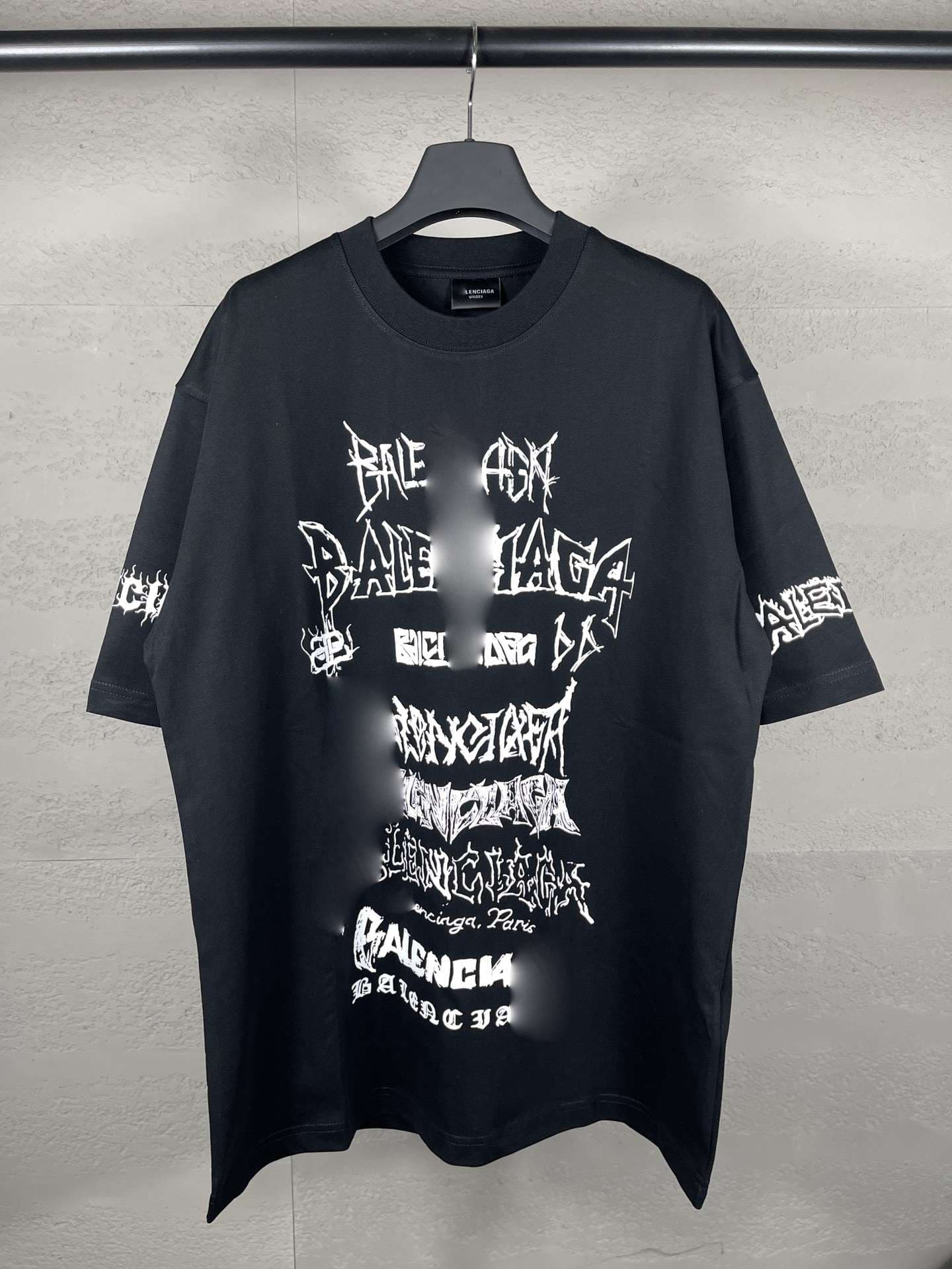 パンクファッション グラフィティプリント オーバーサイズ Tシャツ