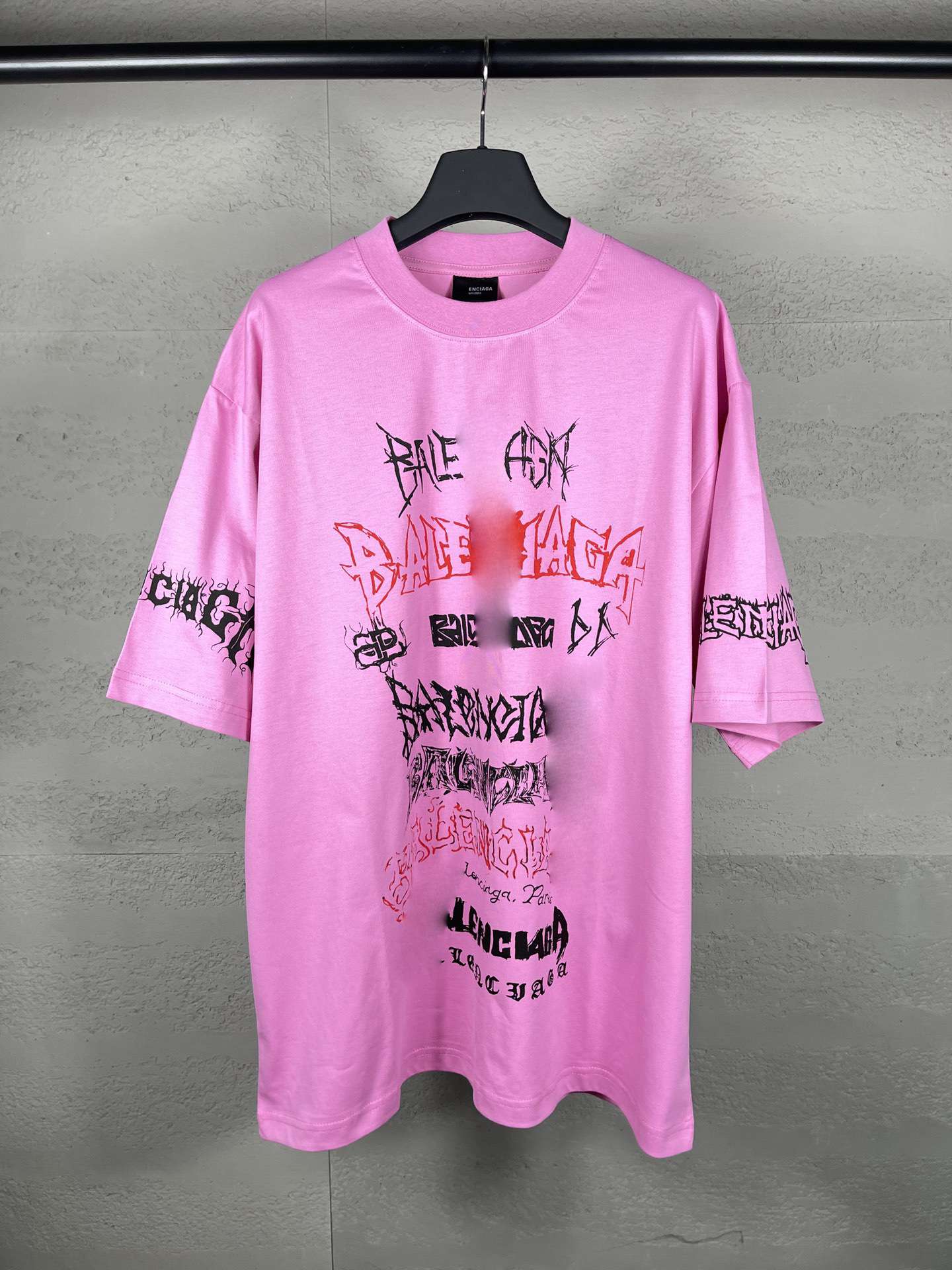 パンクファッション グラフィティプリント オーバーサイズ Tシャツ